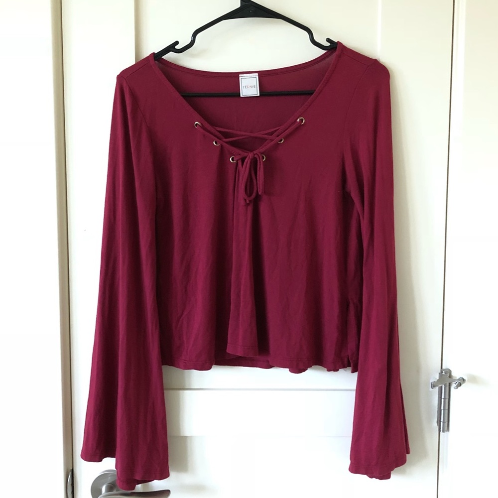 Hershe boho shirt with bell sleeves